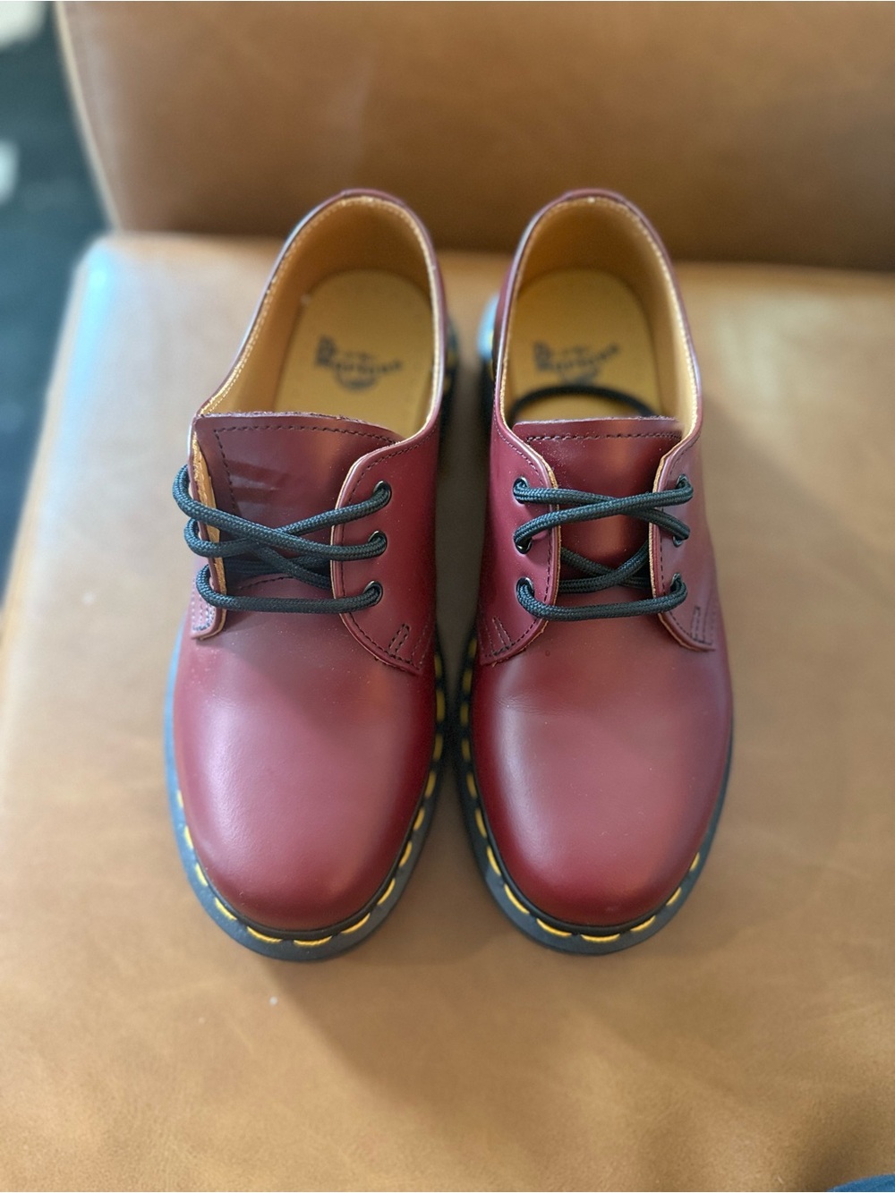 Dr. Martens Women’s Cherry Red 3-Eye Lace-Up Oxfords